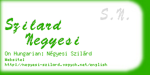 szilard negyesi business card