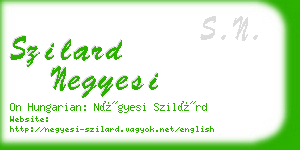 szilard negyesi business card